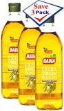 Badia Extra Virgin Olive Oil. 1 liter oz Pack of 3